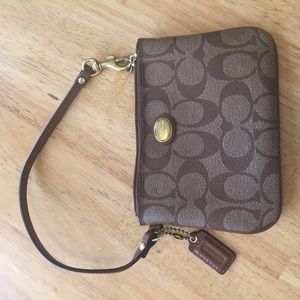 Coach Monogram Wristlet